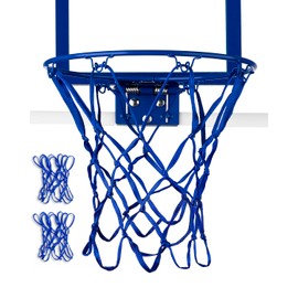 XXXYYY Mini Basketball Net Replacement 8 Loop [2 Pack], Vibrant Color, for Indoor Door/Room Walls 8"-10.25" Hoop - Blue