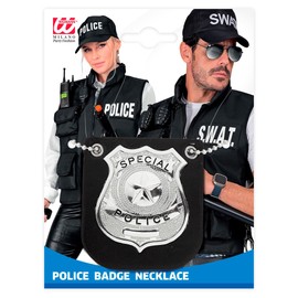 W WIDMANN MILANO Party Fashion - Distintivo della polizia con catena, Special Police, accessorio per costume da poliziotto