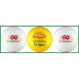 EnjoyLife Inc Sixty & Sensational Birthday Golf Ball Gift Set