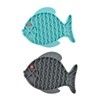 Slow Feeder Cat Bowls, Fish Shape Silicone Puzzle Feeder Lick