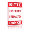 „BITTE EINFAHRT FREIHALTEN DANKE“ 8 x 12 Zoll Rostfreies Aluminium