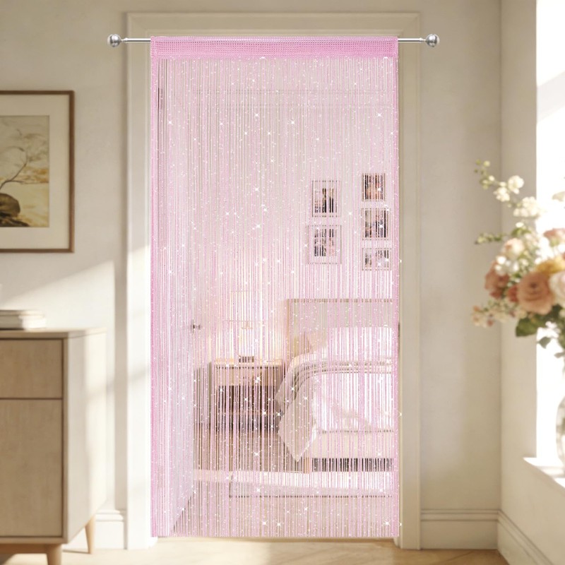 HADEEONG 2 Pack 39 x 79 Inch String Curtains for
