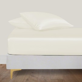 LINENWALAS Organic Fitted Sheet Only Vegan Bamboo Deep Pocket 16" Softest Silky Cool Bamboo Bed Sheets Fitted Sheet Super King Size Fitted Sheet Perfect for Skin (180 x 200 cm,