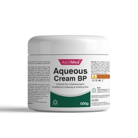 AactiMed Aqueous cream BP – 500gm | External Skin Cleansing Agent | Emollient for Softening & Soothing Skin