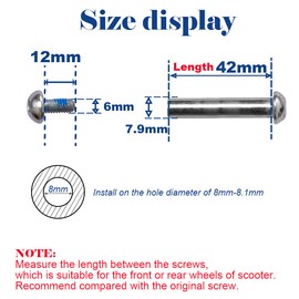 OTFAITP M8 Screws for 2-3-4-Wheel Kid Scoote Replacement Micro Mini Foldable Kick Scooter Kids Scooters Axles Repair (42)