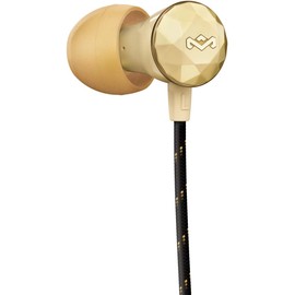 Marley House of Nesta - Auriculares con cancelación de Ruido con micrófono, Color Dorado, Grande
