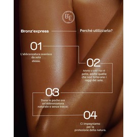 BRONZ’EXPRESS Autoabbronzante Intenso Viso e Corpo 150 ml – Lozione Autoabbronzante Colorata per un’Abbronzatura Profonda, Effetto Duraturo, Formula Francese, Senza Sole