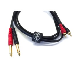 CedarsLink 2 PACK 6' FT FOOT FEET Dual Patch 1/4" MALE TO RCA SPEAKER CABLE cords DJ PA