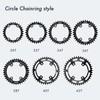 DJC Bike Chainring Asymmetrical 96BCD Narrow Wide Tooth MTB for