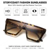 STORYCOAST Square Oversized Sunglasses for Women Men Fashion Flat Top