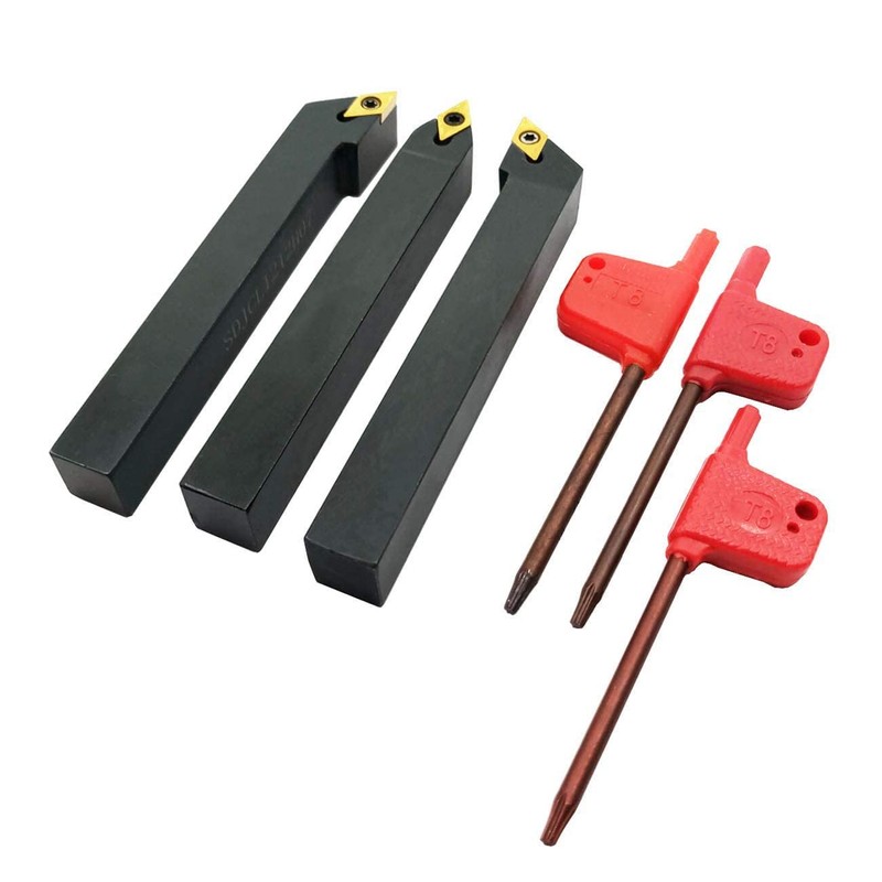 3 Pieces 1/2 Inch CNC Lathe Carbide Lathe Tool Insert