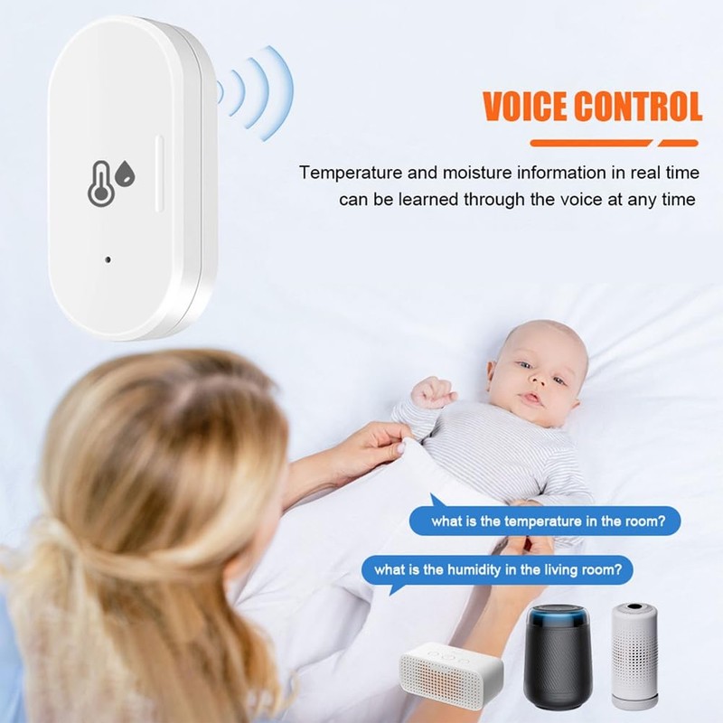 Dytabepl Mini Thermometer Hygrometer, Tuya ZigBee Smart Temperature and Humidity