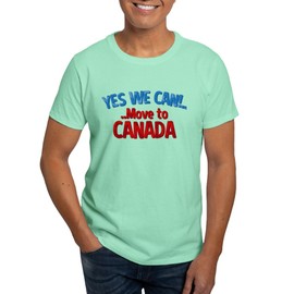 CafePress Move to Canada Dark T Shirt Men's Traditional Fit Dark Casual Tshirt Mint
