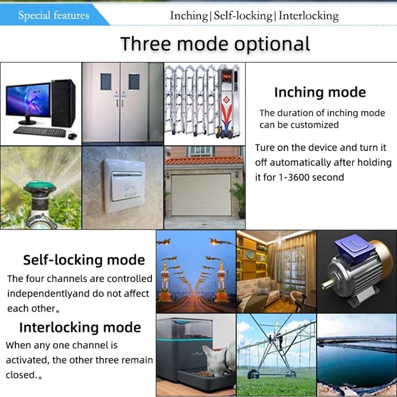 Aswalling Tuya Smart Switch 4G LTE Relay with 433Mhz Smart