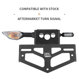 KEMIMOTO Compatible with 2024 2023 2022 2021 Ninja 650 Fender Eliminator Compatible with Z650 ZX650 Ninja 650 License Plate Bracket Ninja 650 Accessories 2024 2023 2022 2021 2020 2019 2018 2017