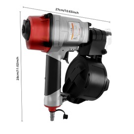 Pneumatic Coil Nailer Compatible Nail Length 0.98-2.24 Inch and Nail Diameter 0.08-0.09 Inch Coil Roofing Nailer Pneumatic Roof Nail Coil Siding Nailer with Goggles and Hexagon Wrench