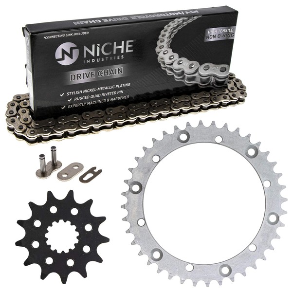 NICHE Drive Sprocket Chain Combo for Yamaha Raptor 660R Front 13 Rear 40 Tooth 520NZ Standard 92 Links