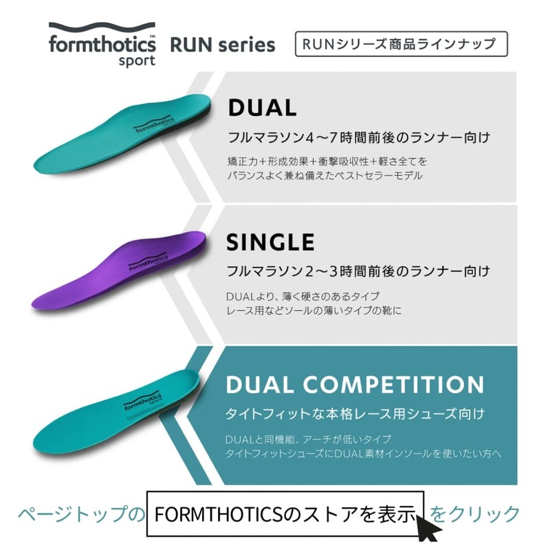 Formthotics Running Sport Insole (Low Arch) RunDual Competition XS Teal/Charcoal