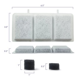 PET STANDARD Replacement Water Filters Compatible With Petory 74oz/2.2L Pet Fountain, 10 Pack