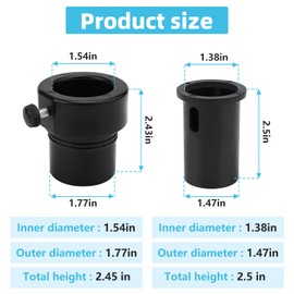 Shuisen Pool Umbrella Stabilizer Replacement for Baja Deck Pool Sleeves 1.5 Inch and 1.35 Inch Patio Umbrella Stabilizer for Stabilizing Umbrella Pole, Outdoor Umbrella Adapter, Black
