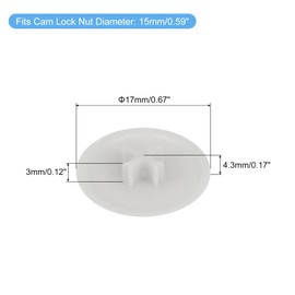 uxcell 40PCS Screw Cap Covers, 17mm Waterproof Plastic Screw Decorative Caps for Phillips Cam Lock Nuts Self-Tapping Screws, Light Gray