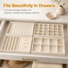 Velvet Jewelry Drawer Organizer Trays, 4-Layer, Beige