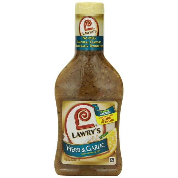 Lawry's Herb & Garlic with Lemon Juice 30 Minute Marinade, 12 fl oz (Pack of 6)