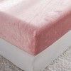 YASMENG Extra Soft Blush Pink Velvet Plush Twin Size Fitted