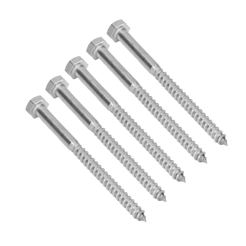 304 Stainless Steel Half Thread Bolt Wood Hex Lag Screws