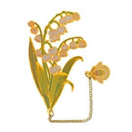 BLBMH 3in1 Metal Flower Bookmarks Birthday Gifts for Women Girl Unique Mother's Day Teacher Appreciation Gifts for Book Lovers Friends Readers Graduation Gifts Book Markers - Lily of The Valley