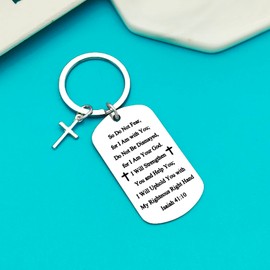 Xiahuyu Christian Gifts Keychain Bible Verse Keychain Baptism Gifts Inspirational Religious Gifts Communion Gifts Christian Gifts for Women Men Christmas Birthday Gift