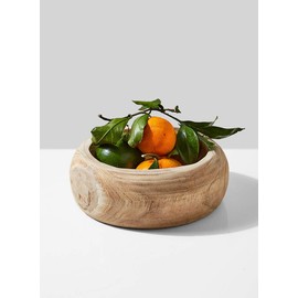 Serene Spaces Living 9.5" Paulownia Round Wood Bowl, Handmade Wooden Decorative Bowl for Décor, Parties, Wedding Centerpiece, Floral Arrangements, Sold Individually, Measures 4" Tall and 9.5" Diameter