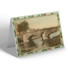 CHRISTMAS CARD - Vintage Scotland - Riccarton Bridge, Looking E., Kilmarnock