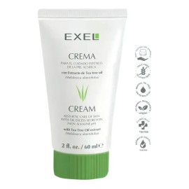 Crema anti acne Para Pieles Acne Exel Con Extracto Tea Tree Oil Skin Care Skincare Anti Imperfecciones Puntos Negros Espinillas Cicatrices Con Color
