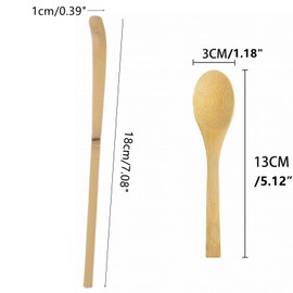 Tea Scoop for Loose Tea, 2 Pcs Matcha Spoon Matcha Scoop Chinese Kung Fu Natural Tea Scoops Delicate Spoon Portable Wood Teaspoons Tea Accessories for Spices Condiments Coffee Powder