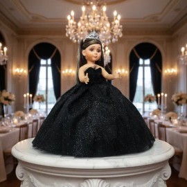 Muñeca Quinceañera Xv 15 Modelo 4 Lacio Negro