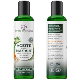 Naturalness Bálsamo Corporal para Masaje Terapéutico Piernas Cansadas 125 ml – Mentol y Alcanfor con aceite esencial de Romero, Sensación de Bienestar Muscular, Circulación, Hinchazón y Pesadez.