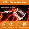 Glooglitter 10 Pcs UL-Listed E26 to E12 Socket Adapter Medium