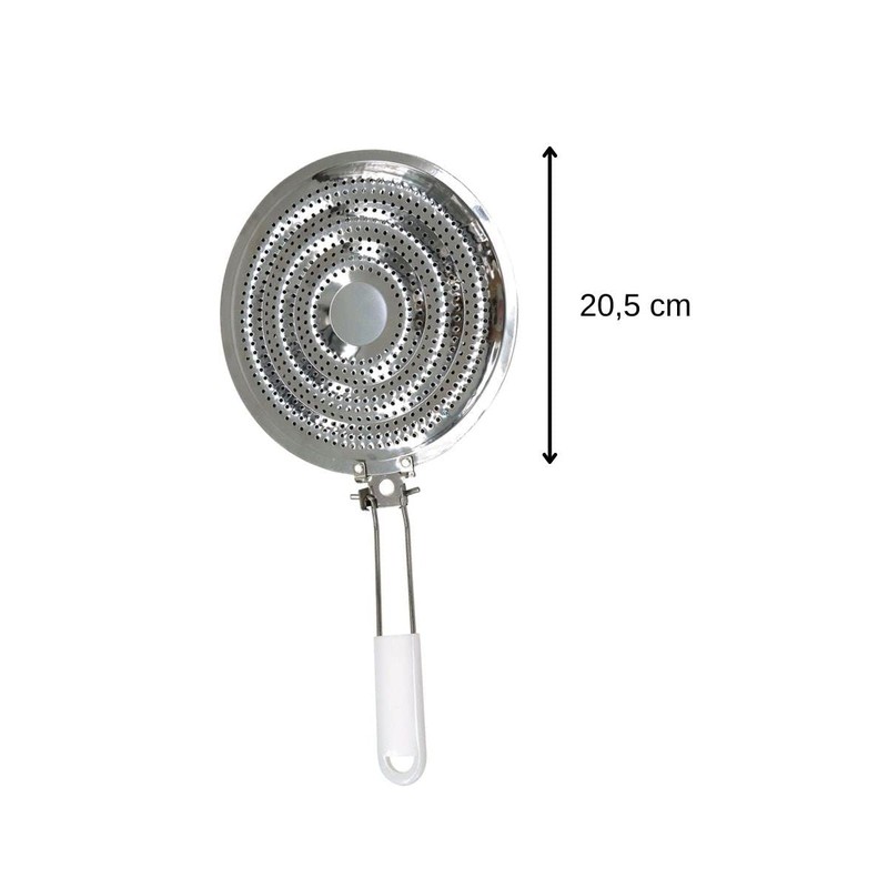 Fackelmann 682074 Cooker Heat Distributor, Cooker Accessories, White, Stainless Steel,