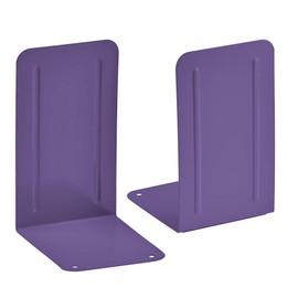 Acrimet Premium Metal Bookends (Purple Color) (Heavy Duty) (1 Pair)