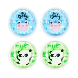 Gel Ice Pack Reusable, Cooling Eye Pads and Patches, Hot and Cold Eye Pads - Soothing, Revitalizing, Puffiness, Refresh, Relieves Stress, Relax, Relieves Puffiness and Tension(2 Crabs+2 Pandas)