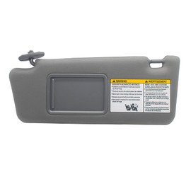 Left Driver Side Sun Visors Compatible with Toyota Tacoma 2005-2012 Without Light #74320-04181-B1 Grey