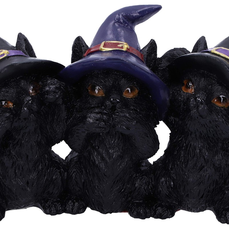 Nemesis Now Three Wise Black Cats See No Hear No