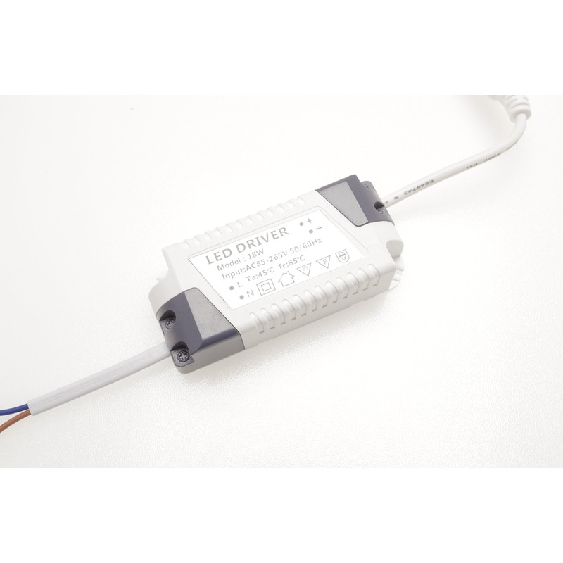 LED panel, square with 18 W power, neutral white, installation,