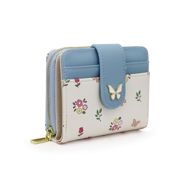 AdiStylinno Ladies Purse, Cute Butterfly Snap Purses for Women, Compact