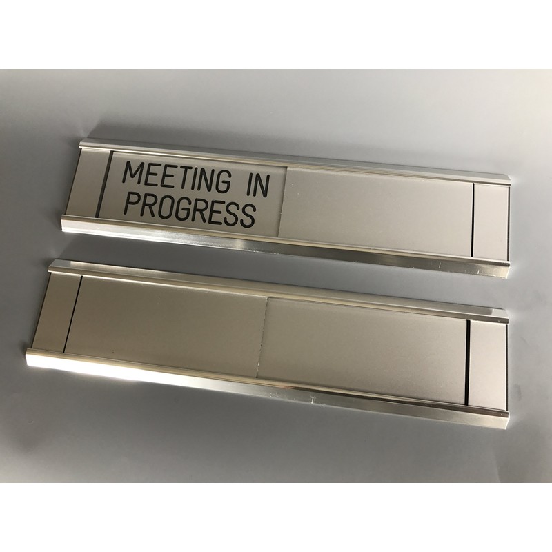 Sliding Signs - Entry Control - Meeting in Progress (Or