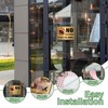2PCS No Outside Food or Drink Sticker, Self-Adhesive Brushed Gold