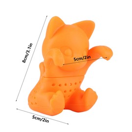 Tea Strainer, Cute Cat‑Shaped Loose Tea Leaf Strainer Filter Silicone Tea Infuser Accessory for Home Office
