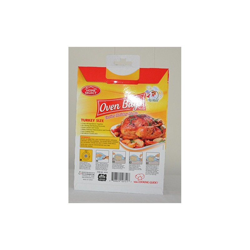 Home Select Big Check Oven Bags Turkey Size 2 Bags