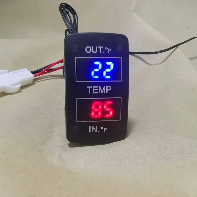 Car Internal and External Temperature Display, Fahrenheit Temperature, Dual Temperature